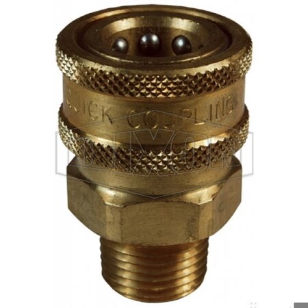Dixon 1 V COUP, 1 M-NPTF BRASS, UNVALVED 8VM8-B-E